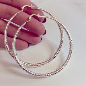 🌟 Silver Big Hoop Earrings
